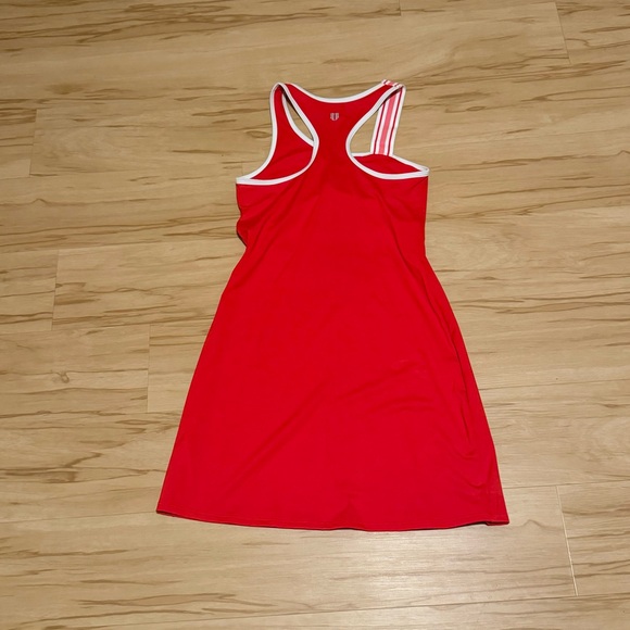 EleVen by Venus Williams Red Striped Asymmetrical Tennis Dress NWOT - Picture 2 of 5
